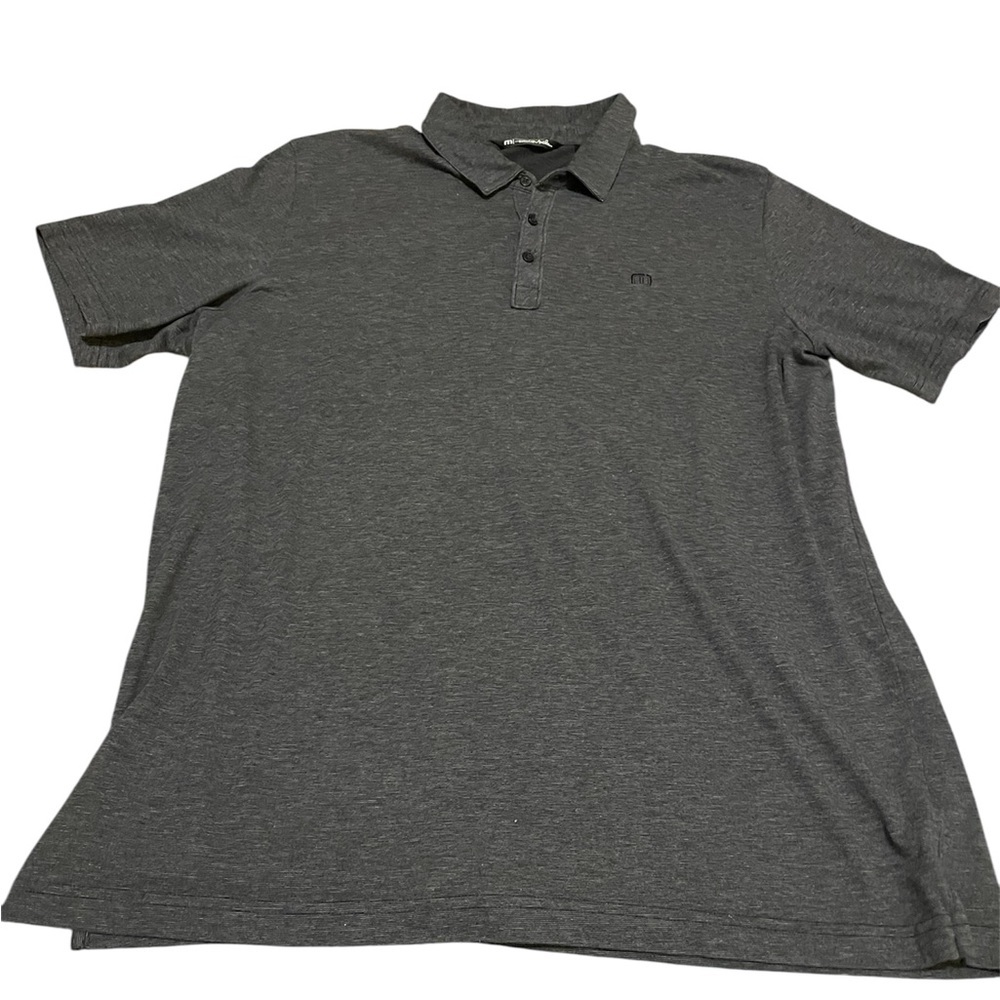 Travis Matthew Polo Shirt Mens XXL Gray Charcoal‎ Pima Cotton Golf Stretch